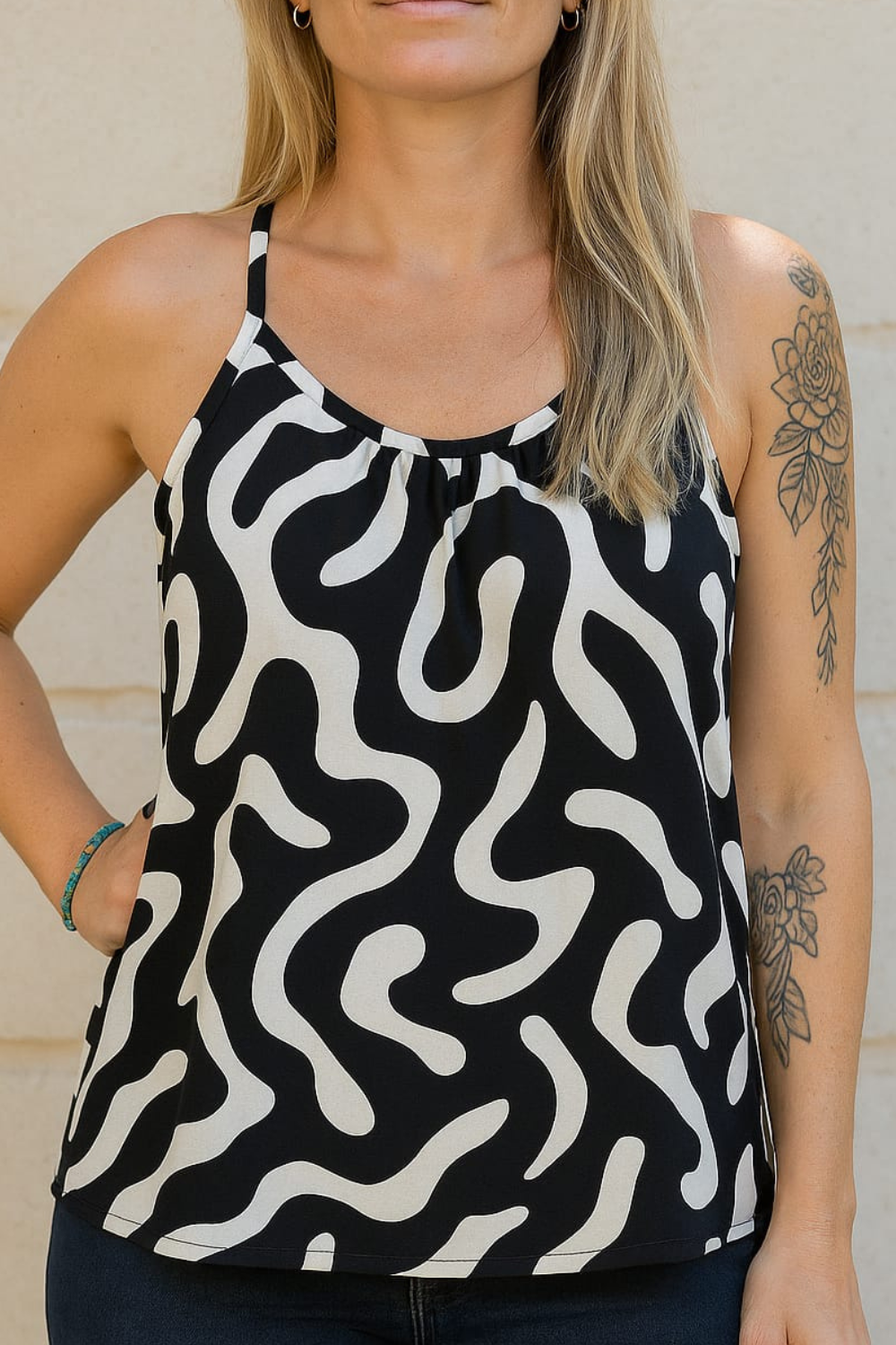 NTOP-45 STRIPE TOP