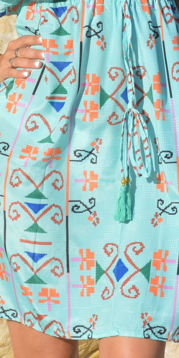 LADY SHORT DRESS AQUAMARINE