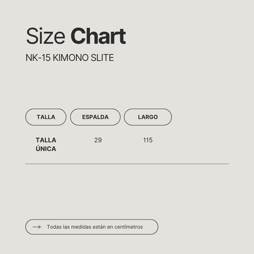 NK15- SLITE KIMONO